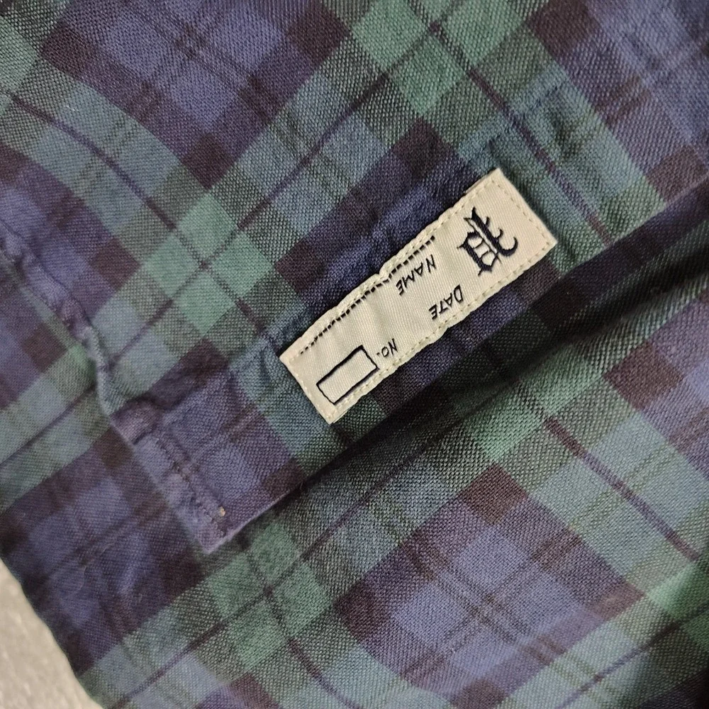 Ralph Lauren Button Up Shirt Mens S Blue Pony Scotch‎ Plaid Slim Fit Button Down